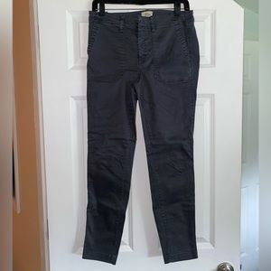 J.Crew stretch twill gray pants Sz 28 skinny leg mid rise